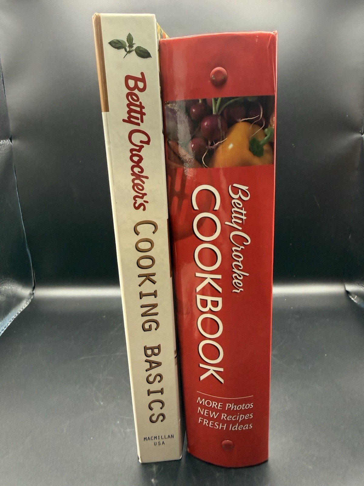 Betty Crocker Cookbook Lot Big Red 5-Ring Binder Cooking Basics Hardcover Set