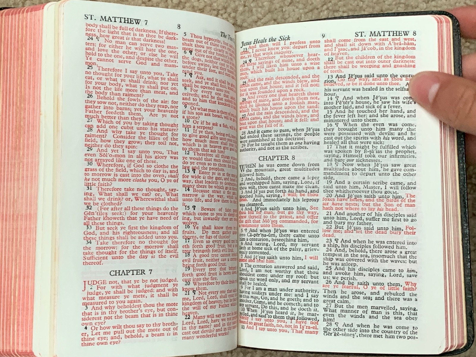 Bible world publishing company compact red letter 1950s 652 361 Morocco