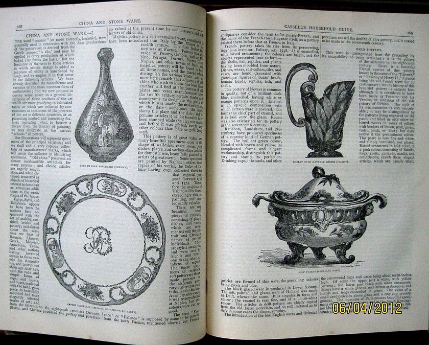 1880 Antique Cookbook Set Victorian House Home Guide Pastry Confectionery Crafts