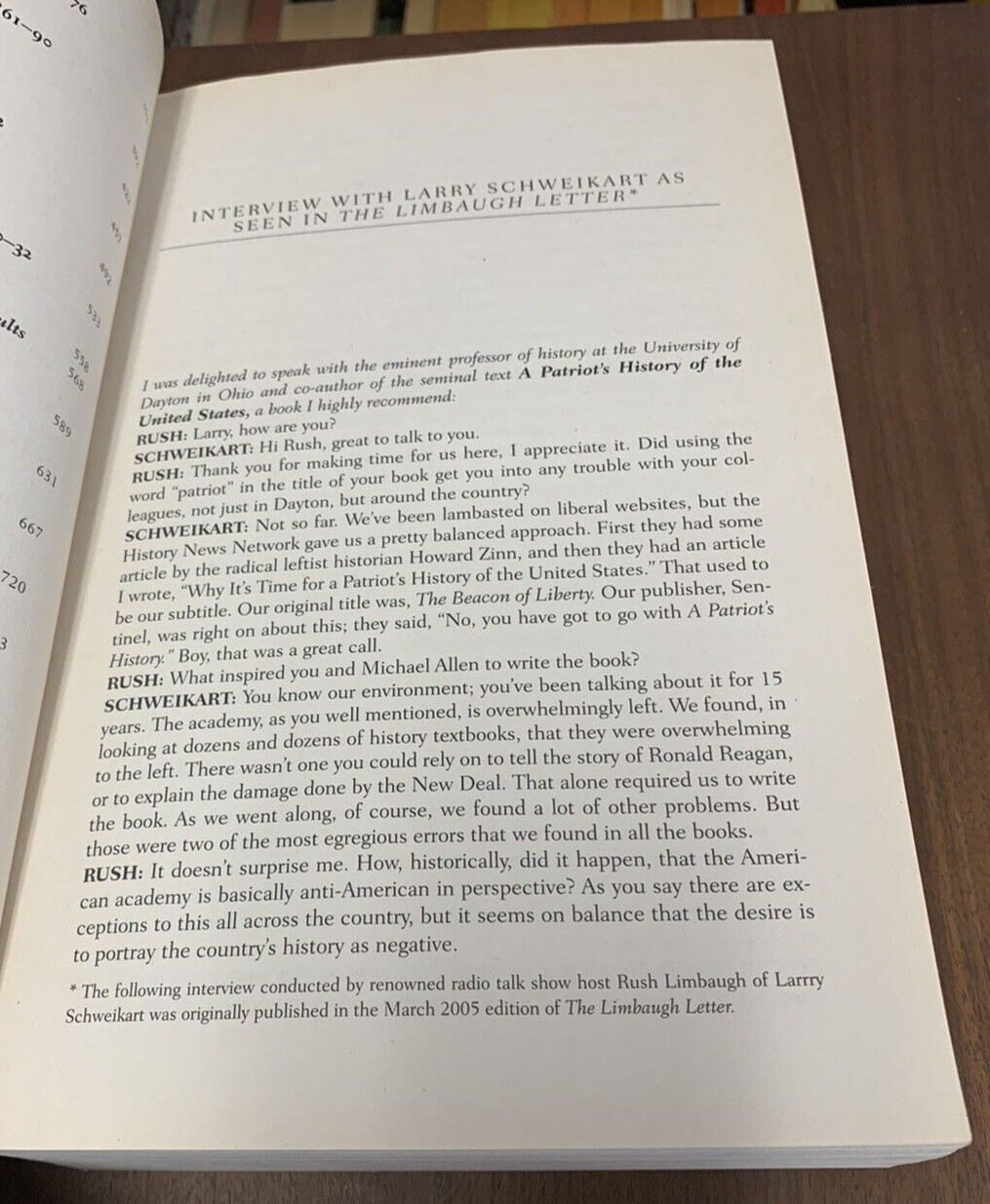 SIGNED A Patriot’s History of the United States Larry Schweikart 2007 Update PB
