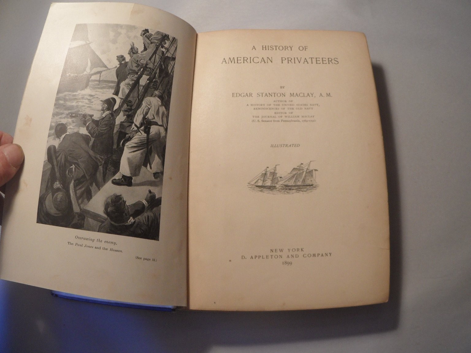 American Privateers Maclay 1899 D. Appleton Naval History Illustrated US Ships