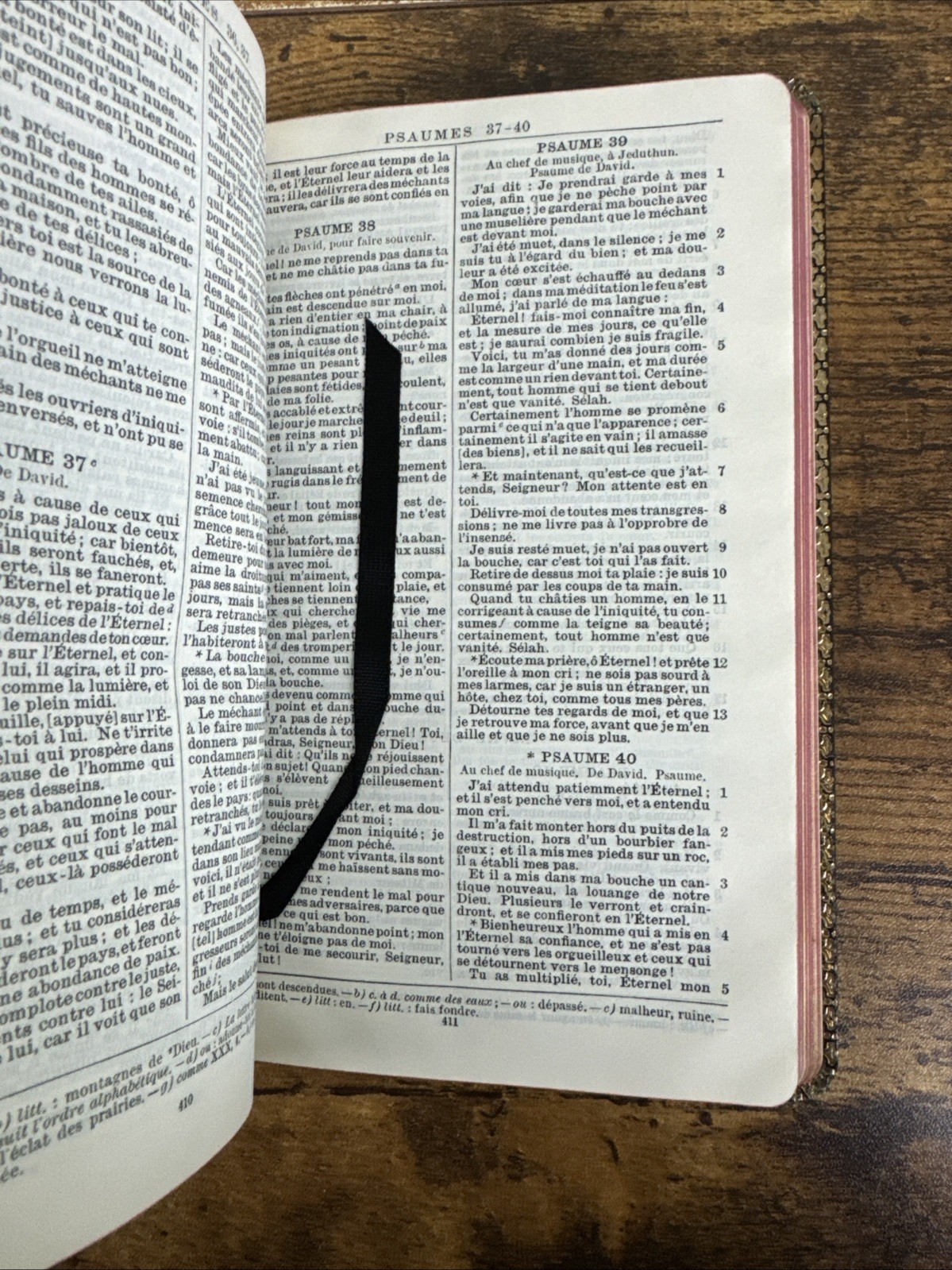 FRENCH DARBY BIBLE – LA SAINTE BIBLE 1960 – PEBBLED LEATHER – INDIA PAPER – NF