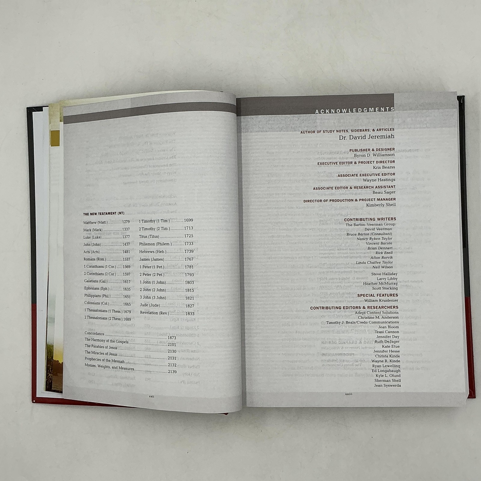 The Jeremiah Study Bible David Jeremiah Hardcover 2013 1st Ed Worthy USA Red