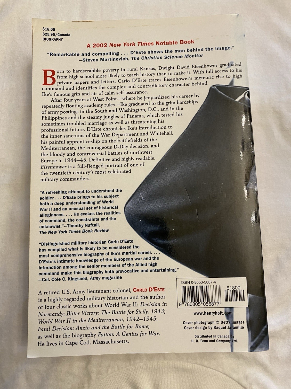 Eisenhower : A Soldier’s Life by Carlo D’Este (2002, Hardcover) 1st Edition