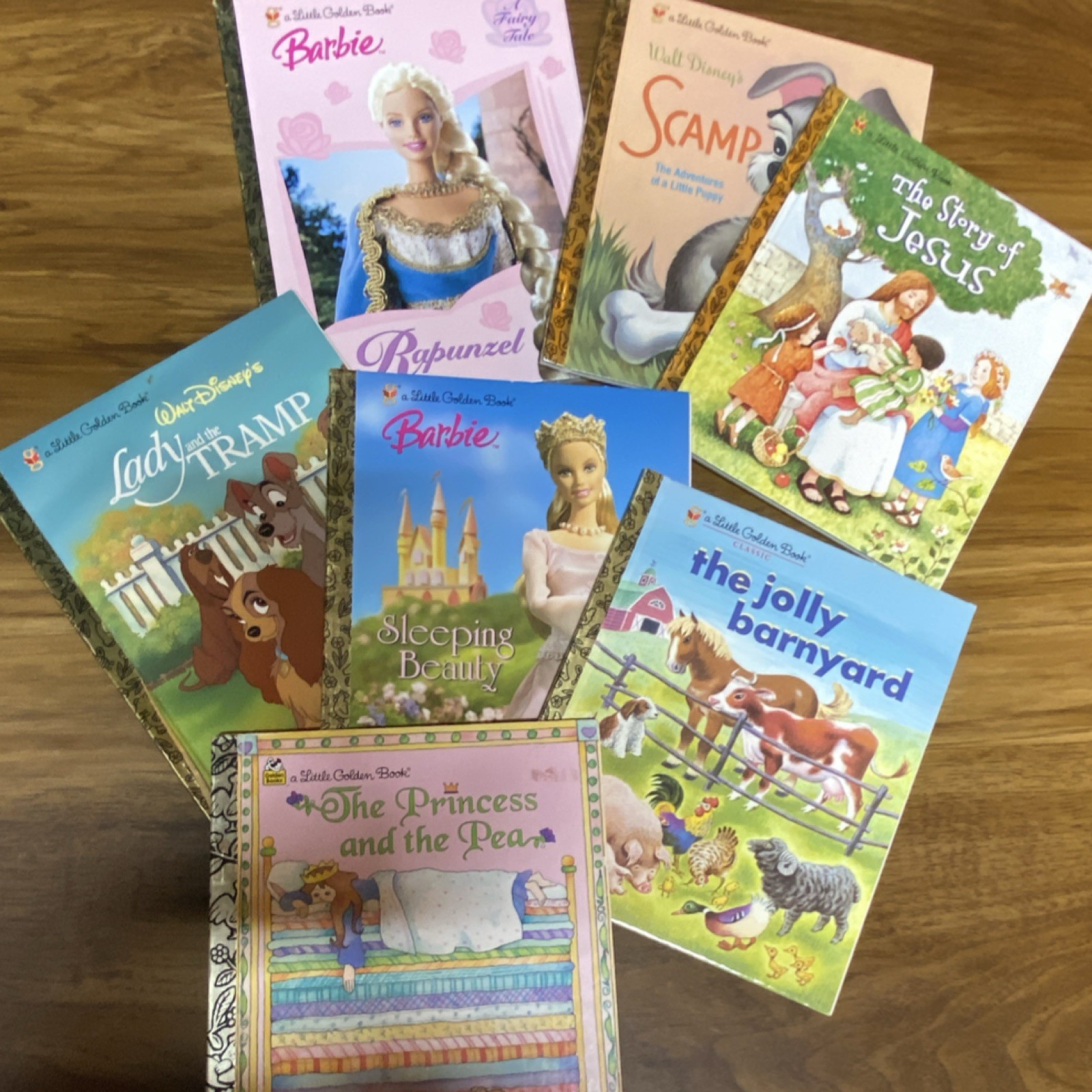 Little Golden Books Hardcover Illustrated Lot – Barbie Disney Fairy Tales