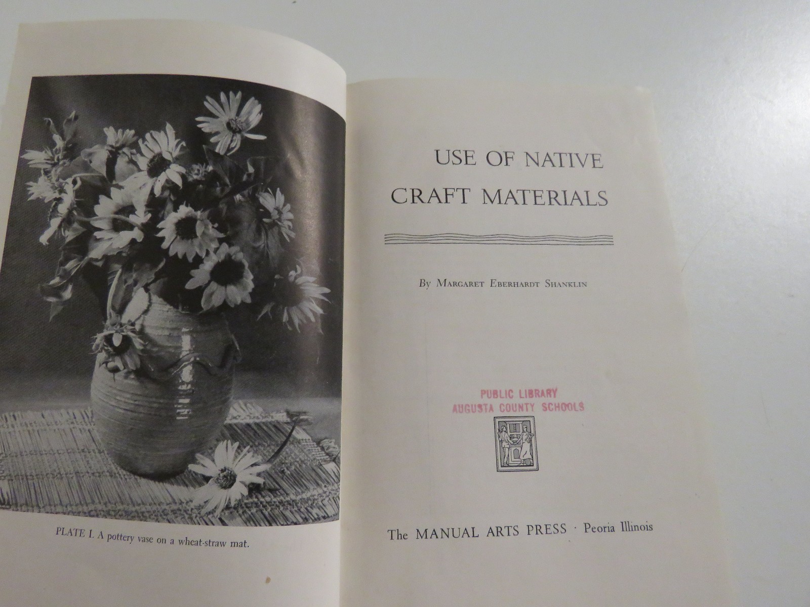 Use of Native Craft Materials by Margaret Eberhardt Shanklin 1947 Vtg Book