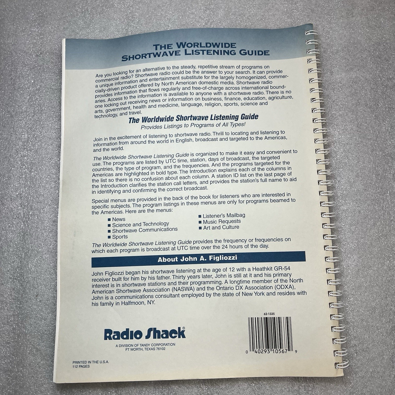 Radio Shack The Worldwide Shortwave Listening Guide Book 112 Pages Vtg 1966