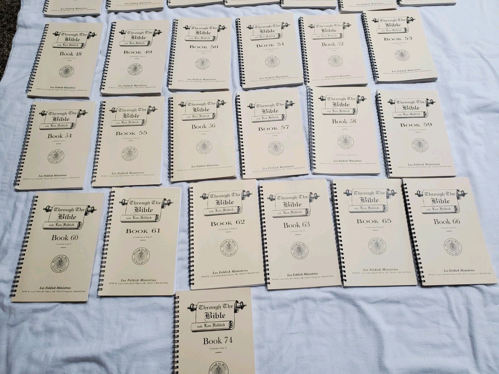 Through The BIBLE Les Feldick Mixed Book Lot Of 37 Study Set Spiral Bound