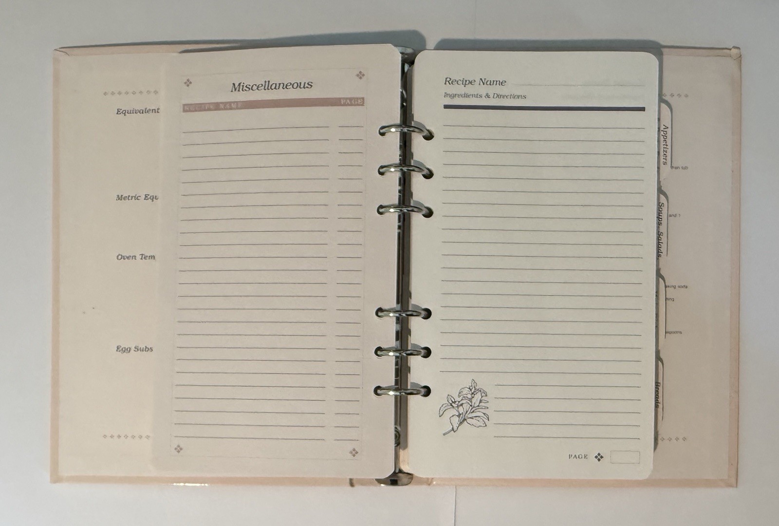 Vintage NEW Kim Jacobs 1990 Recipe Binder Book Cottagecore Organizer in Box NOS