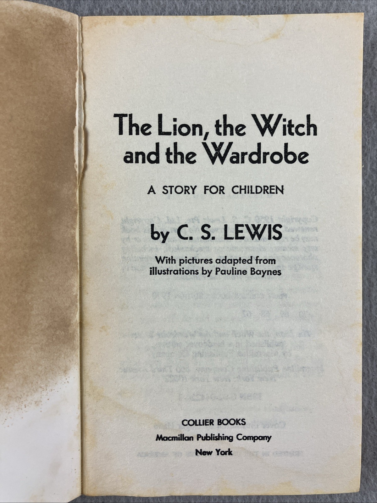 Chronicles of Narnia 1970 First Collier Edition Box Set Books Vintage Collection
