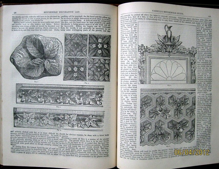 1880 Antique Cookbook Set Victorian House Home Guide Pastry Confectionery Crafts