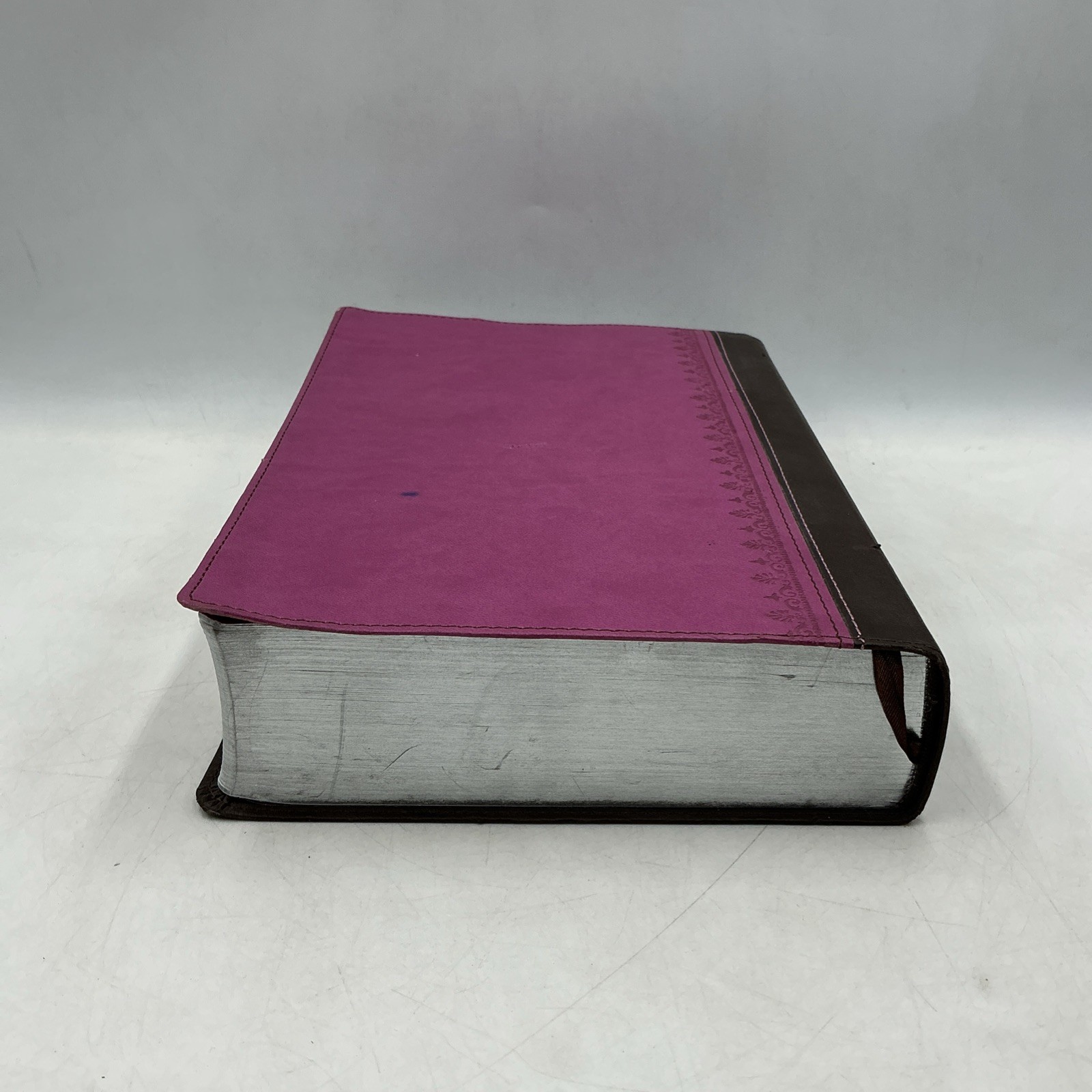 Zondervan NIV First Century Study Bible Dobson Italian Duo Tone Chocolate Orchid