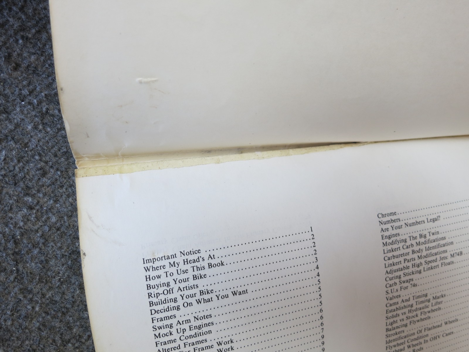 CUSTOM CHOPPER COOKBOOK, MIKE GEOKAN, LOOSE BINDING, SEE DESCRIPTION AND PICS.
