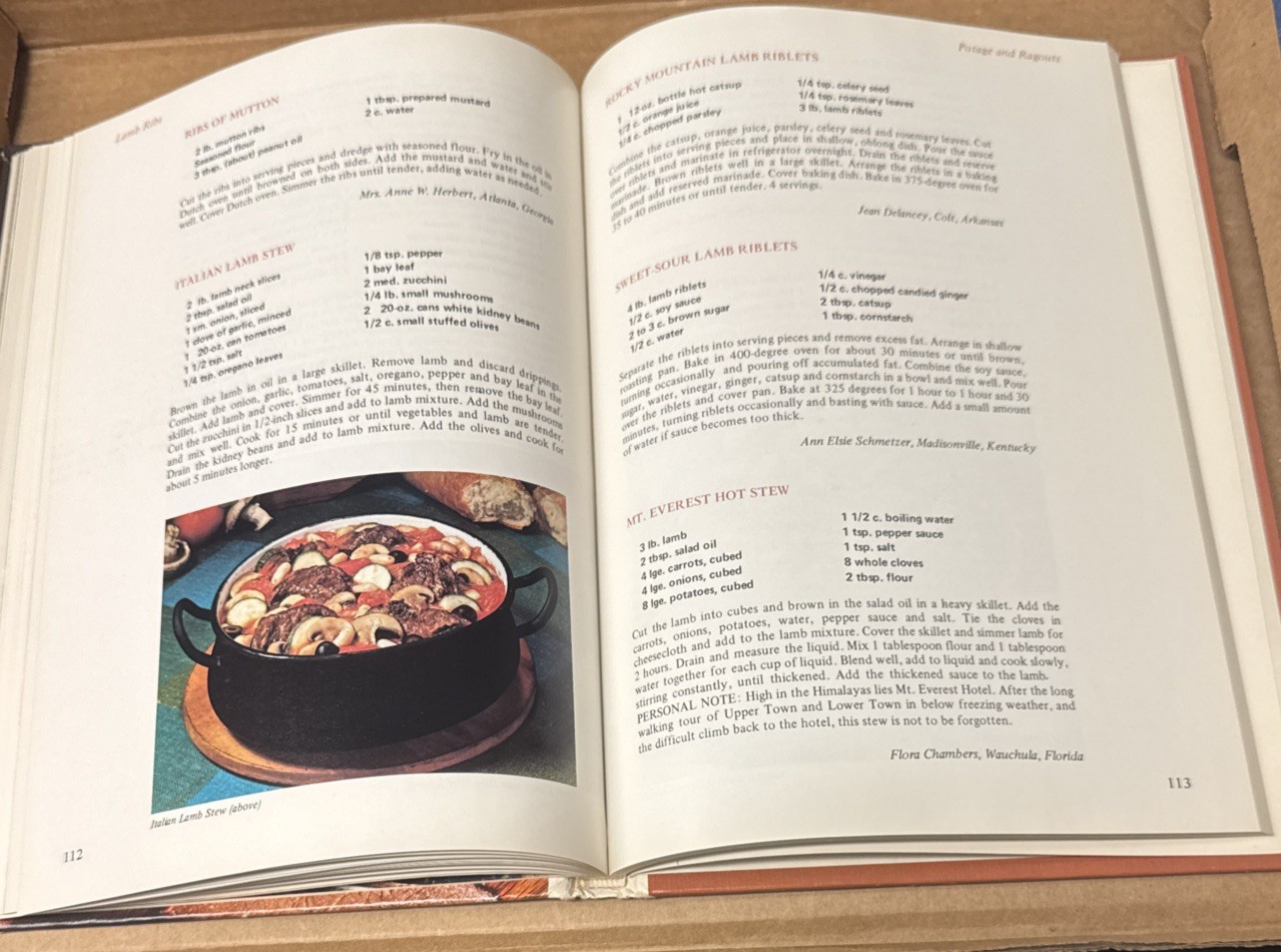 Southern Living : The Meats Cookbook (1975, Hardcover, GOOD, VINTAGE)