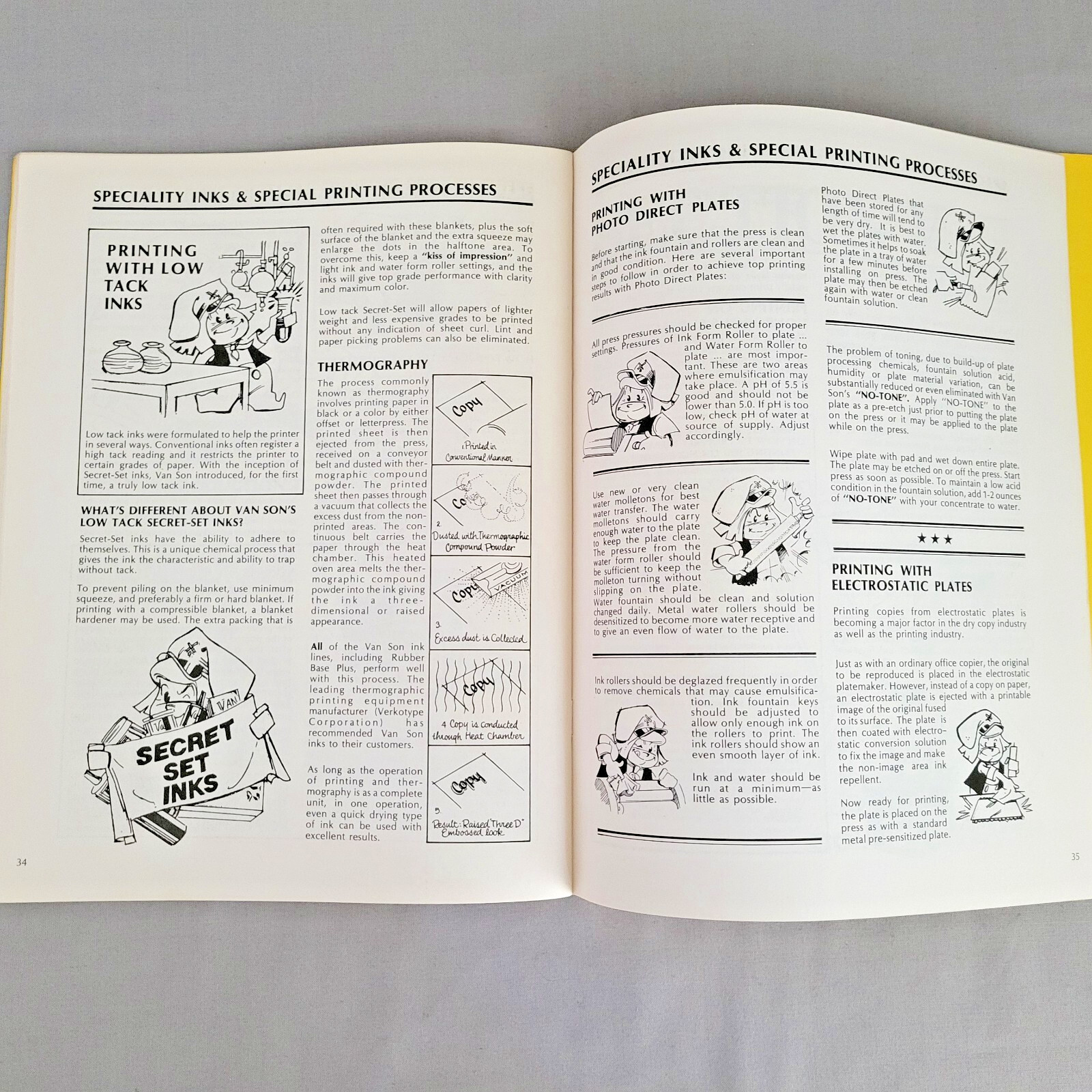Vintage 1970s Booklet Van Son Helpful Press Hints 47 Pages Ink Tips Mixing