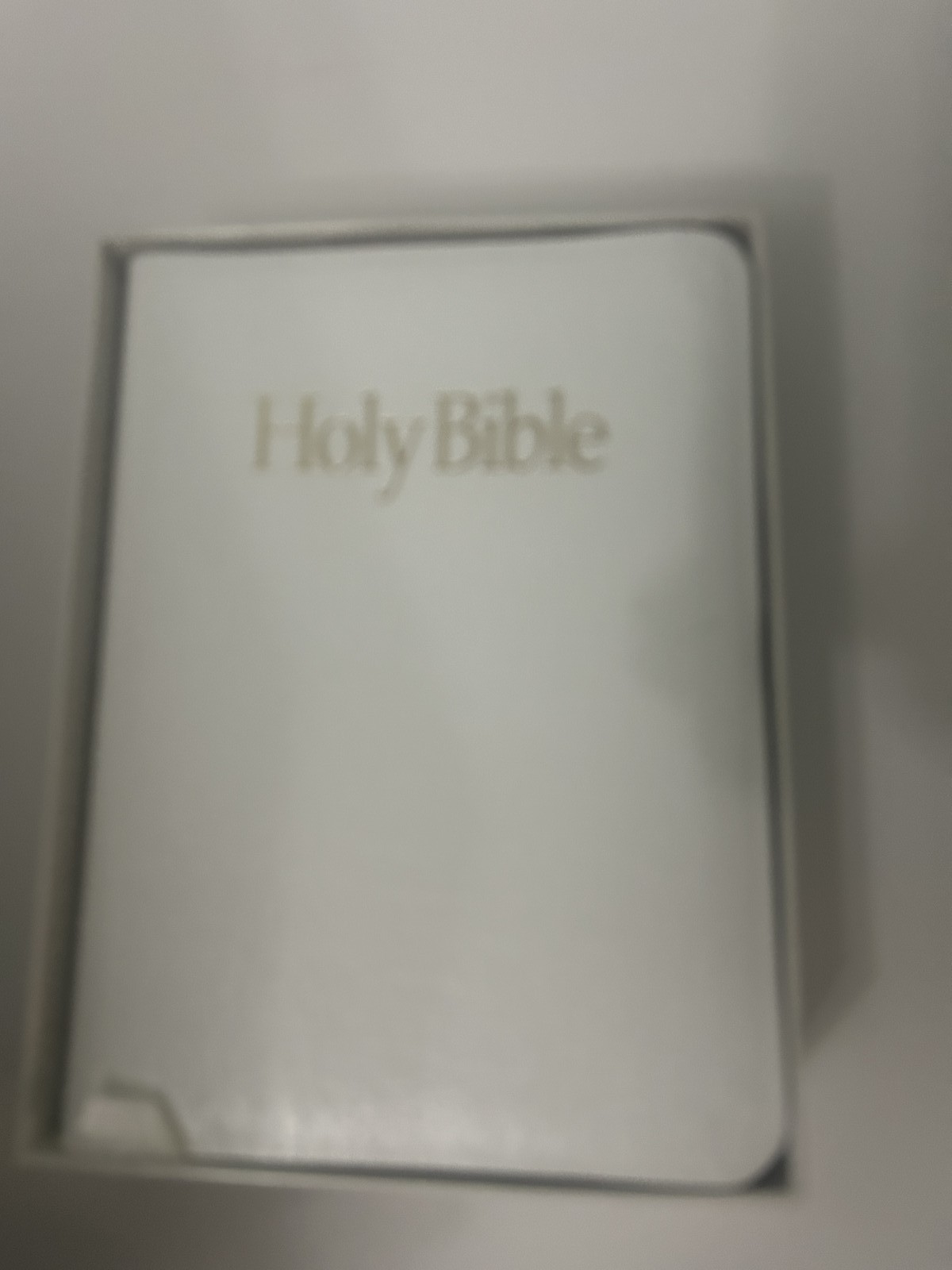Compact Reference Bible King James Version KJV Bonded Leather White Gold Edges
