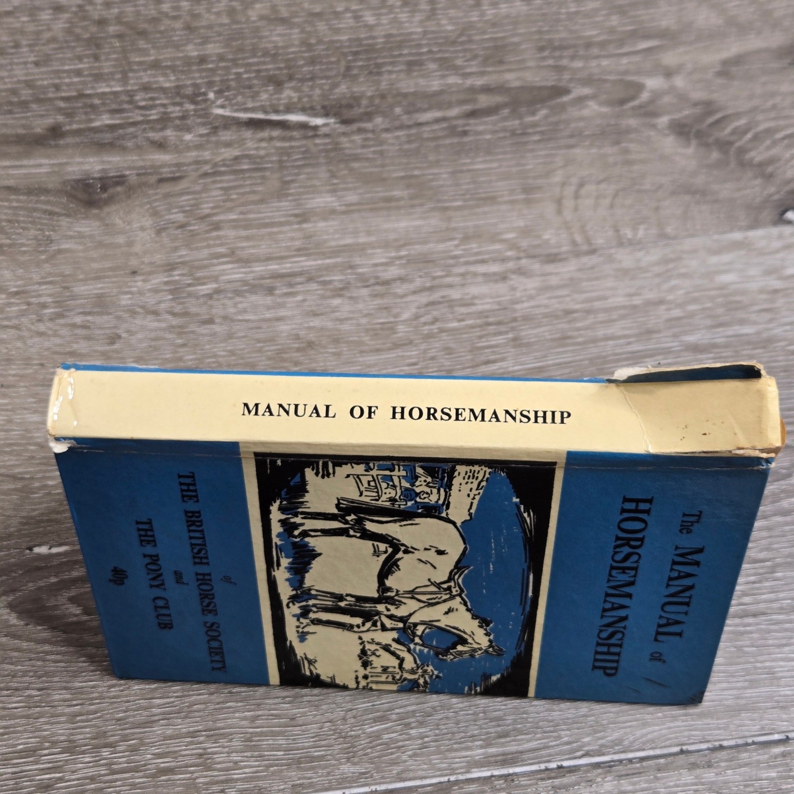 British Horse Society Manual of Horsemanship Book Blue Equestrian Guide Vintage