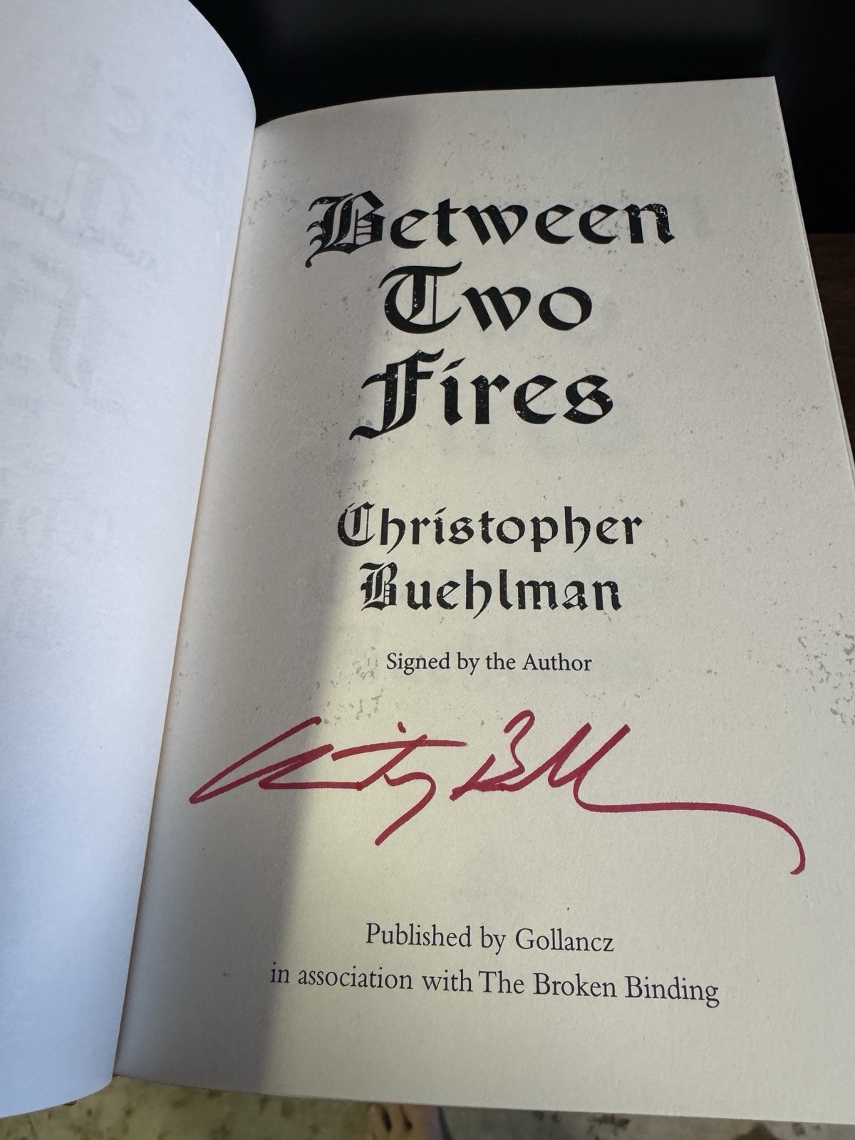 SIGNED 1st/1st Between Two Fires – Broken Binding Edition – Christopher Buehlman