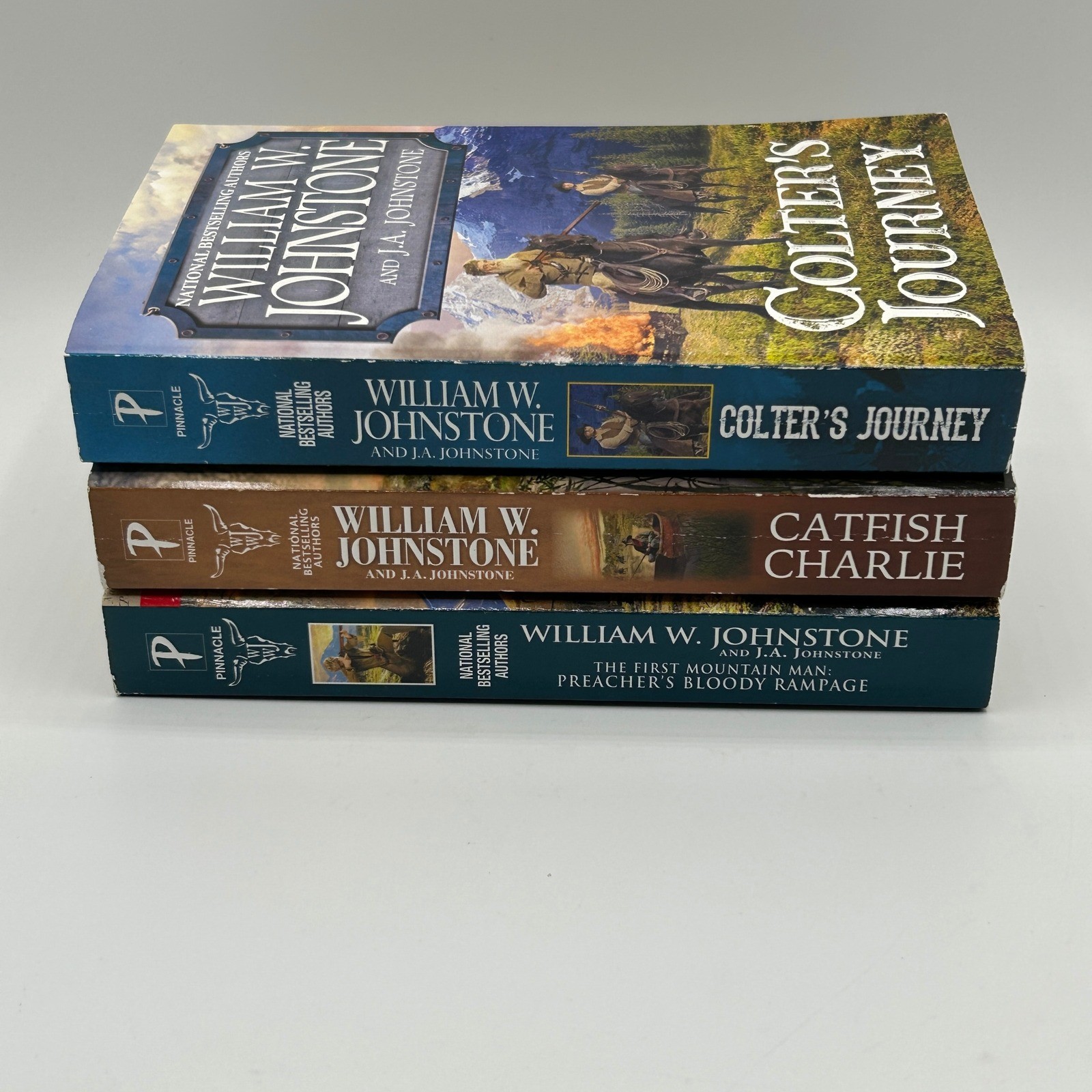 BUNDLE Johnstone 3 Western Fiction Book Lot Paperback Cowboy Action Adventure