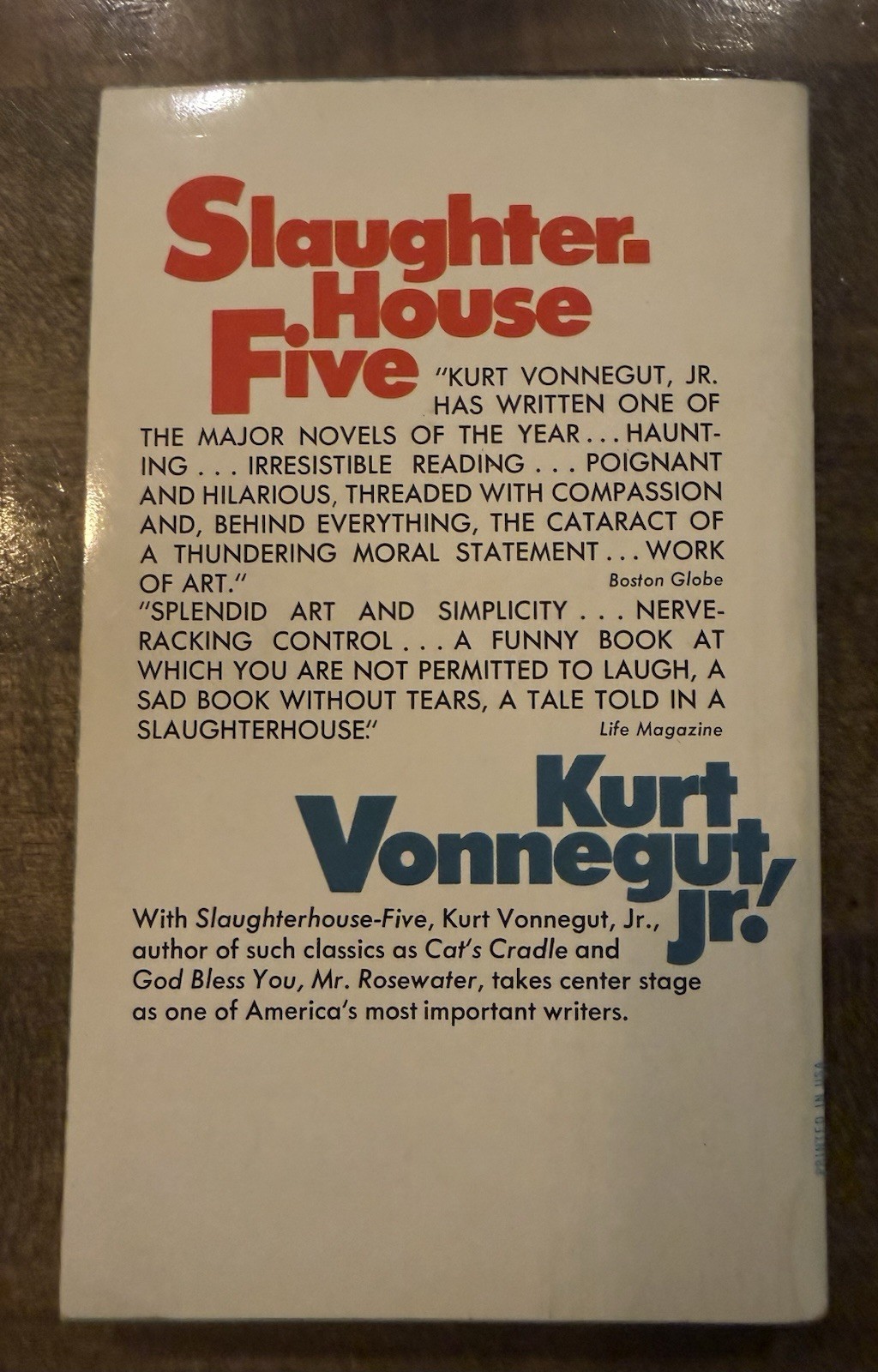 Slaughterhouse Five Kurt Vonnegut Jr Dell Vintage Paperback 1973