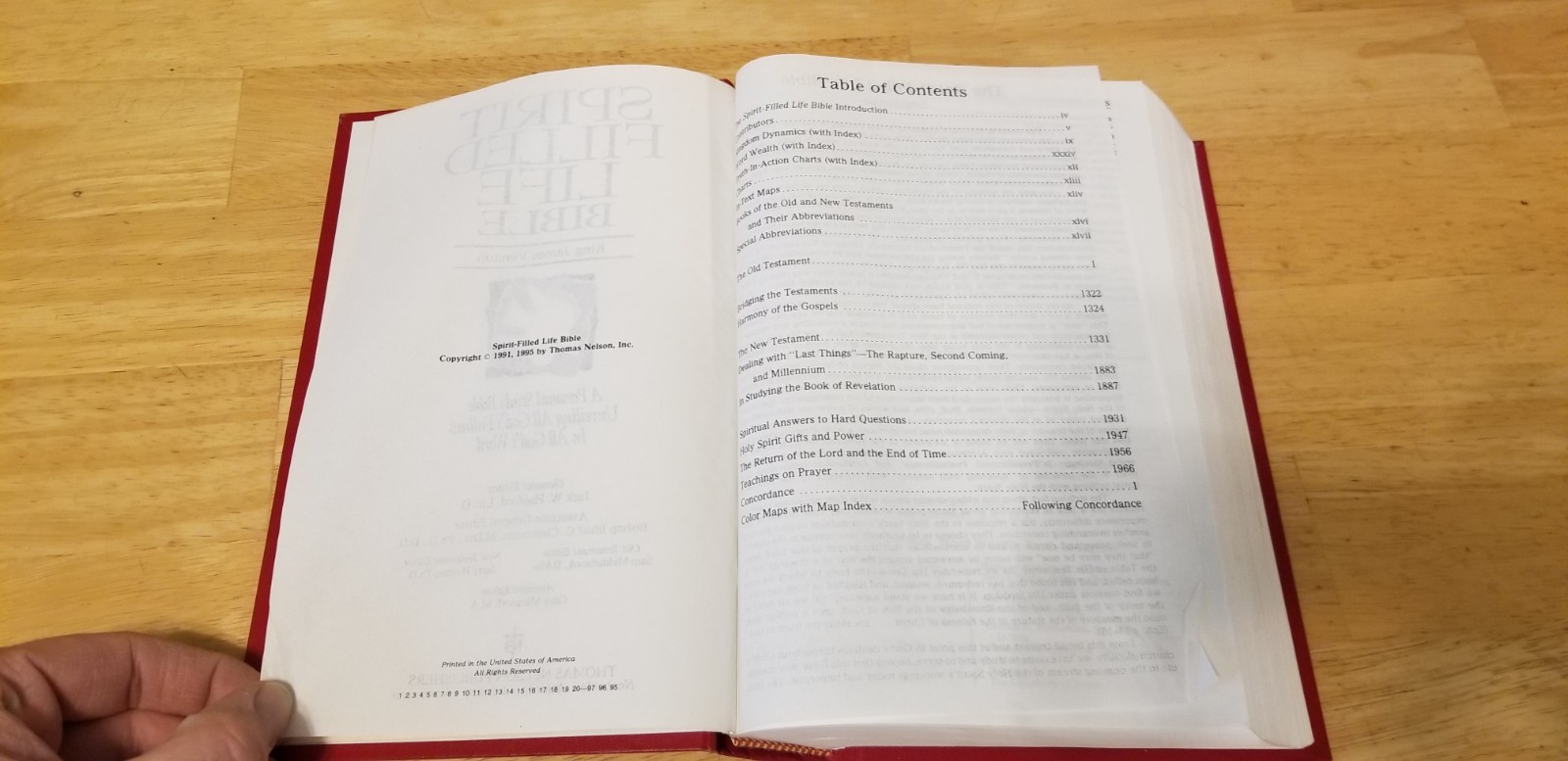 KJV- Spirit-Filled Life Bible, 1995 Hardcover, Red Letter Edition, Nelson 1352