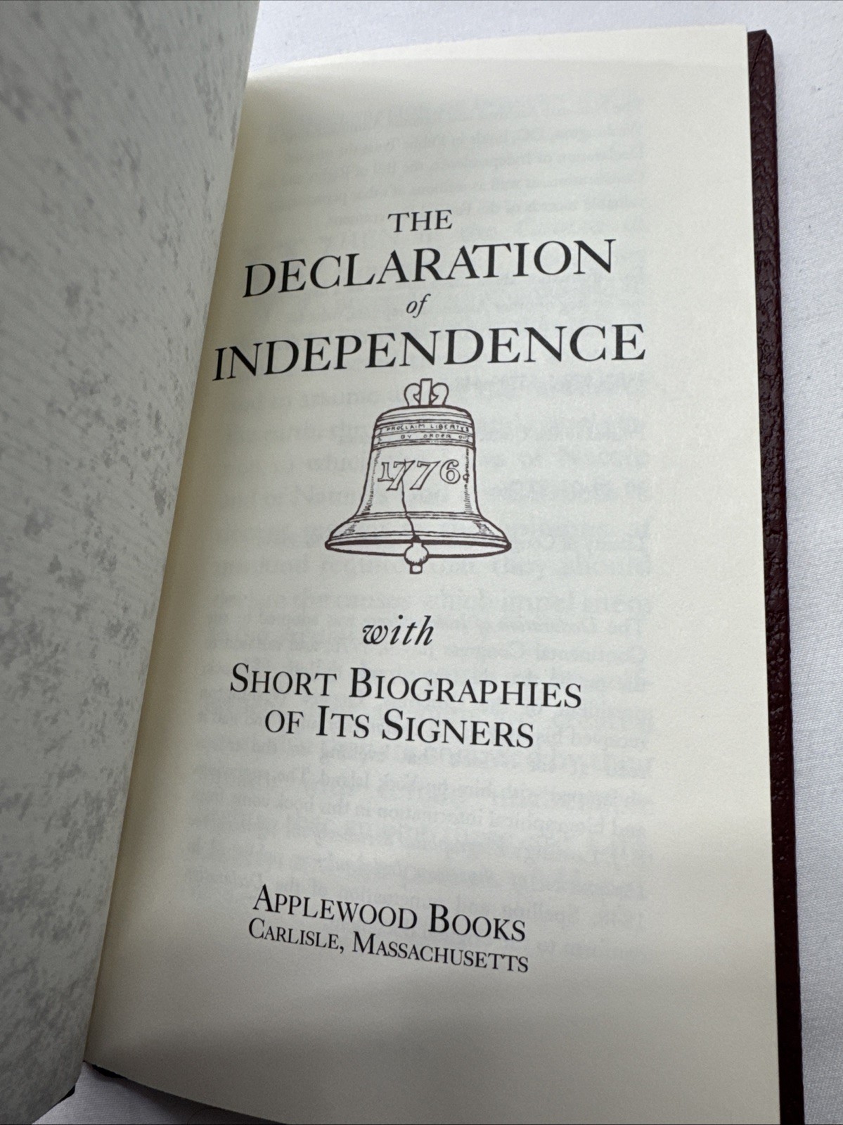 Lot of 2 Declaration of Independence w Short Biographies & The Federalist Papers