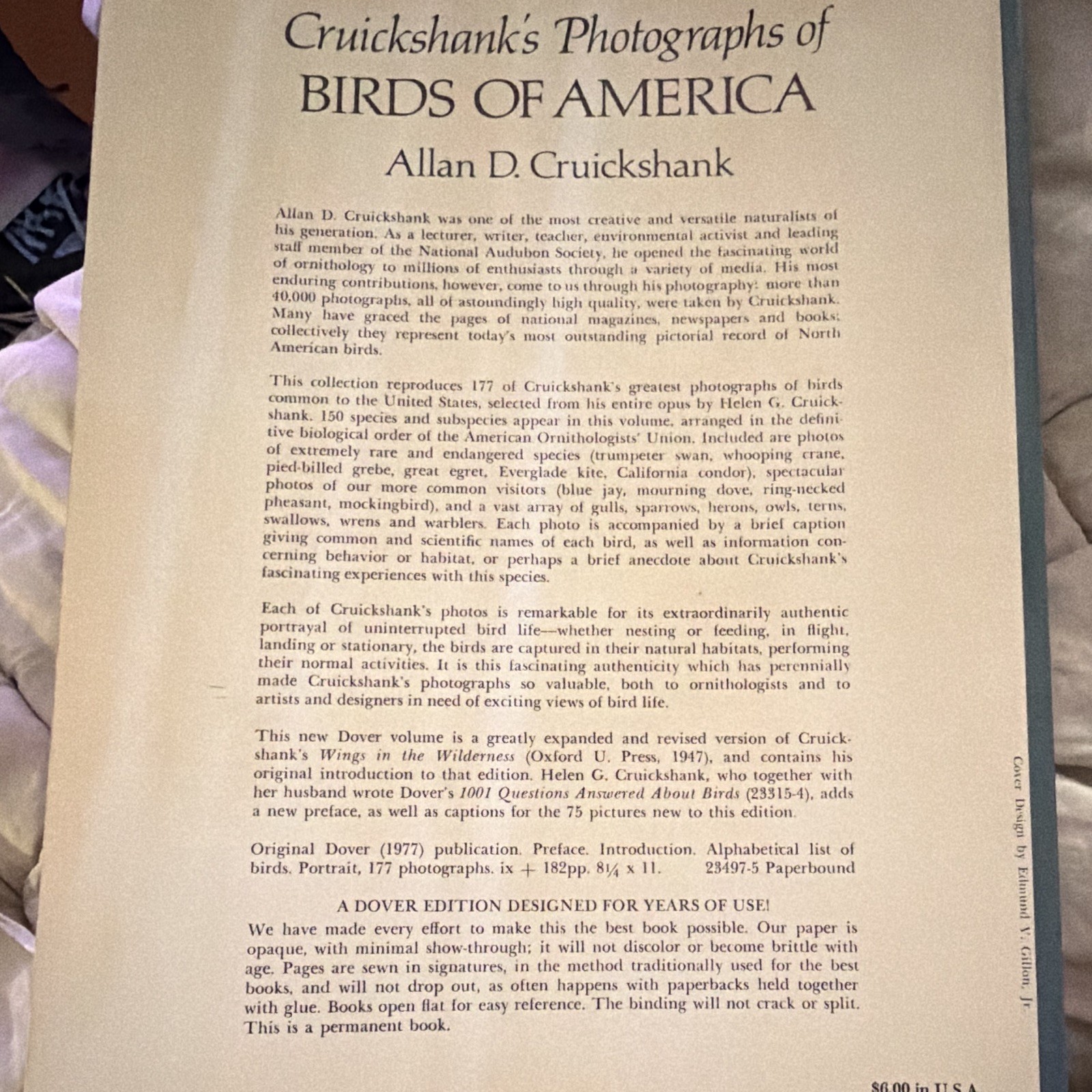 Cruickshank’s Photographs of Birds of America PB Allan D. Cruickshank 1977