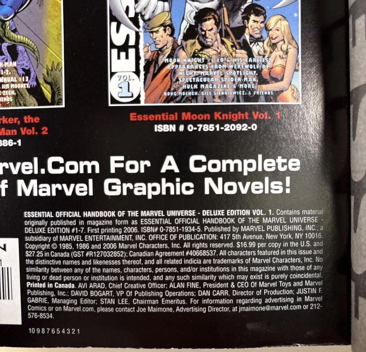 The Official Handbook of the Marvel Universe Deluxe Edition Vol 1 & 2, PBs