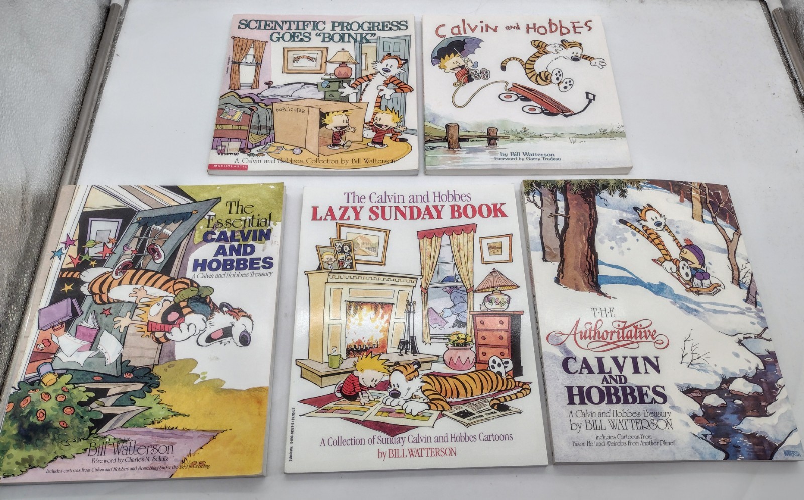 Lot of 5 Calvin and Hobbes Collection by Bill Watterson – Comic Strips PB Books