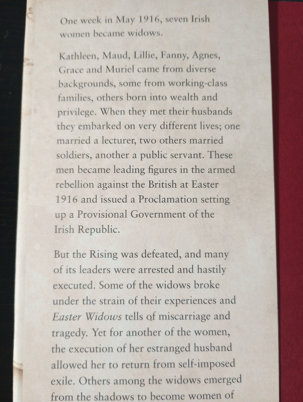 Easter Widows by Sinead McCoole, SIGNED COPY (2014 Hardcover) Irish History