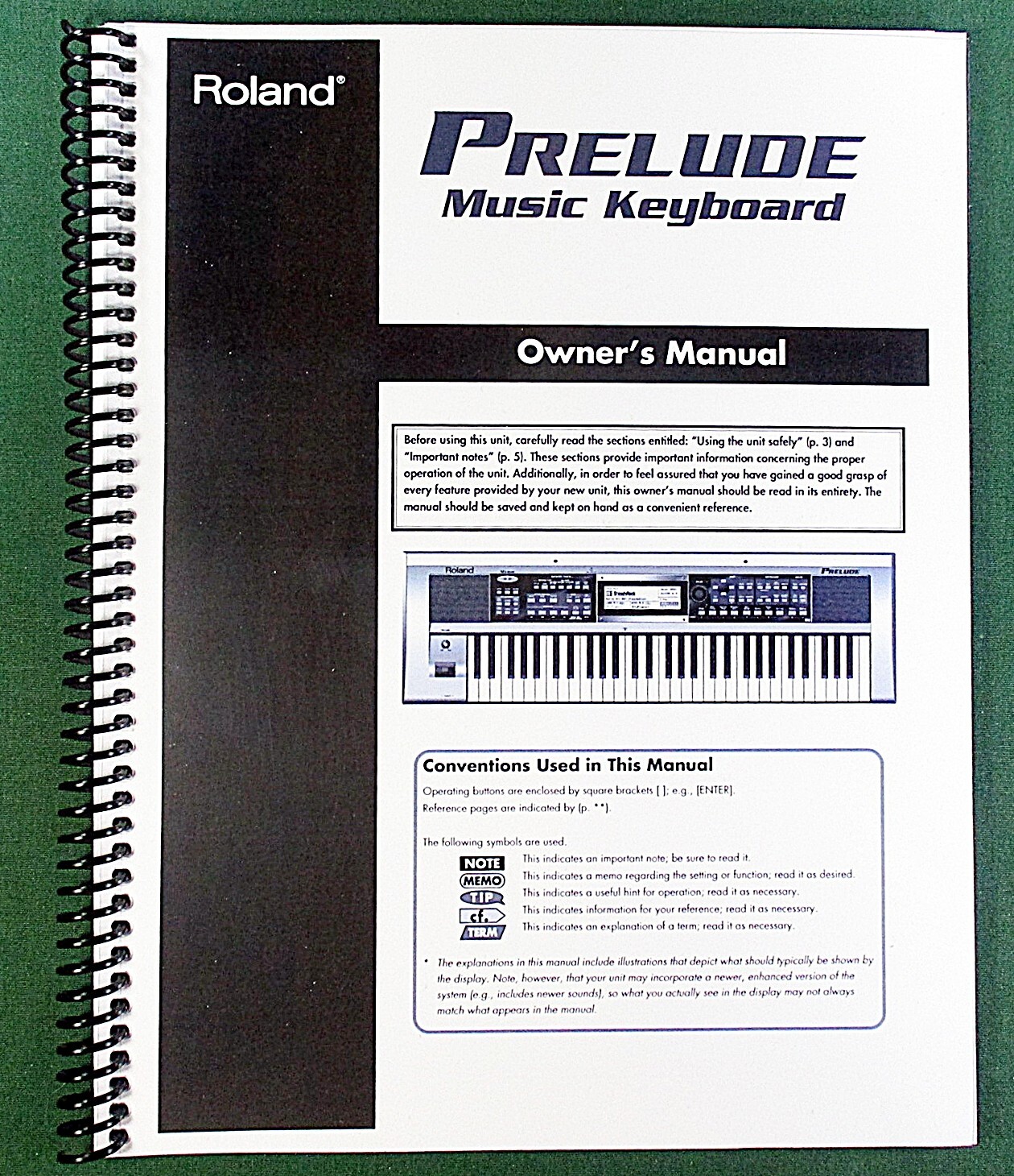 Roland Prelude Owner’s Instruction Manual: 112 Pages & Protective Covers!