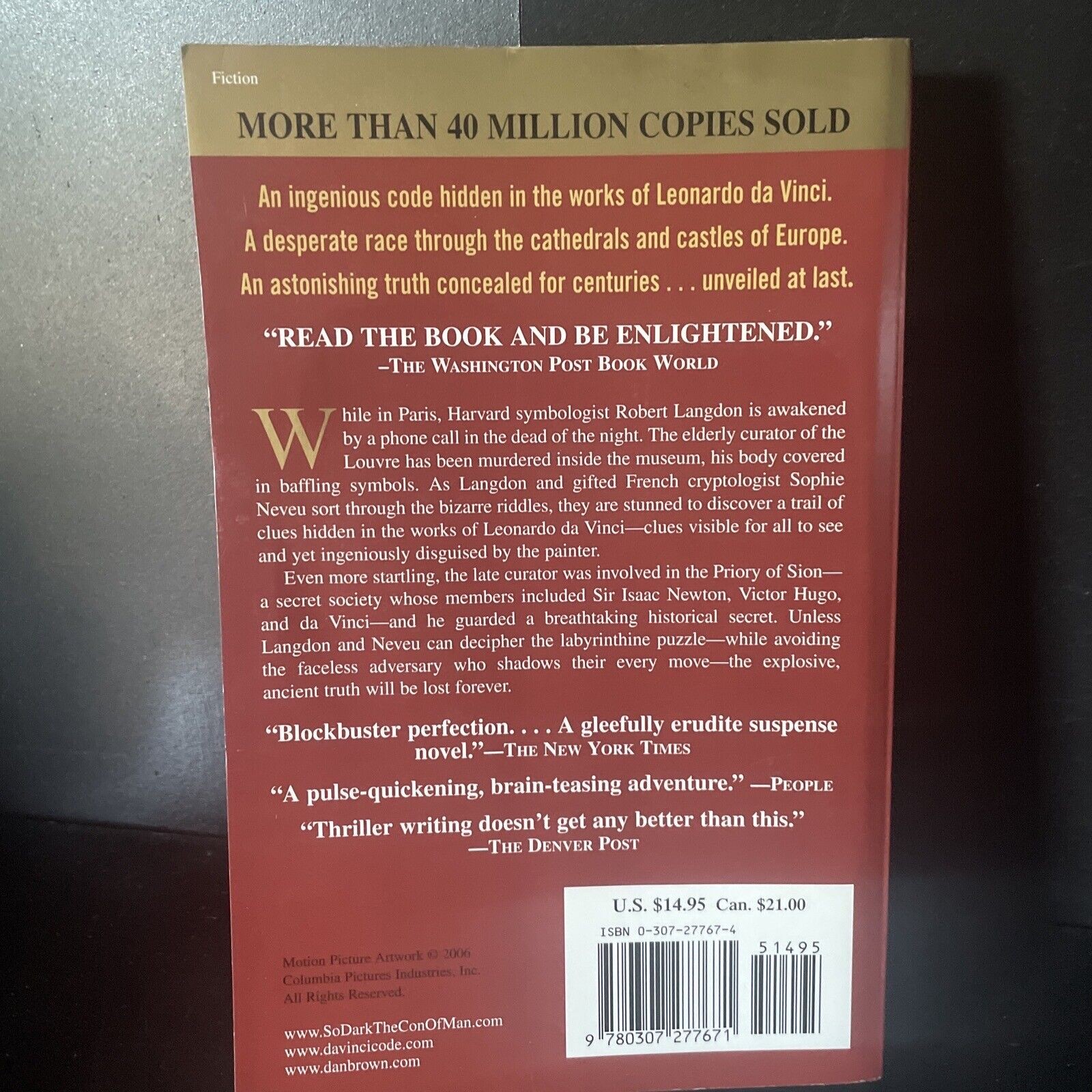 Robert Langdon Ser.: The Da Vinci Code by Dan Brown (2006, Trade Paperback)