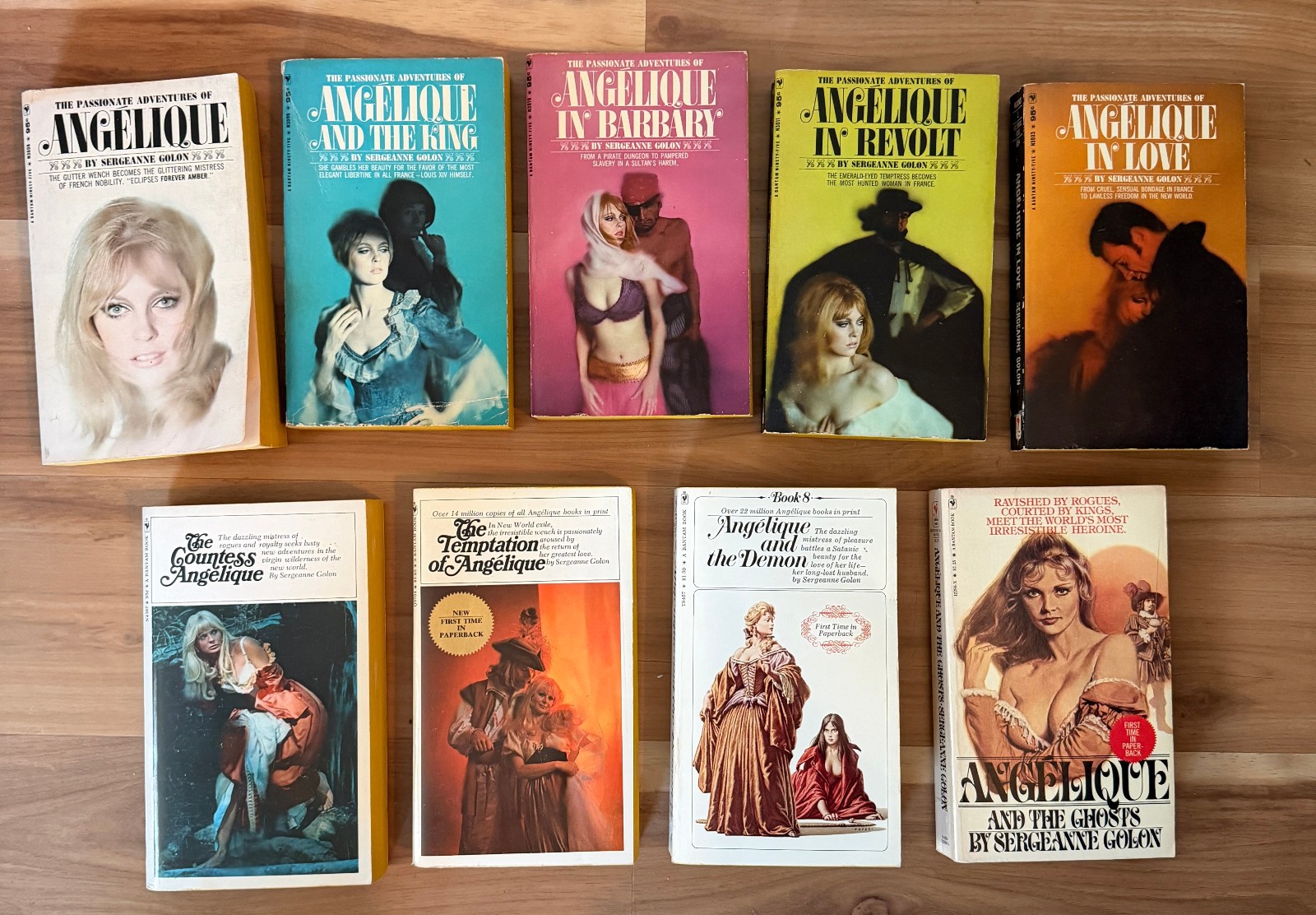 Angelique by Sergeanne Golon Vintage Romance Series Complete Paperback Set of 9