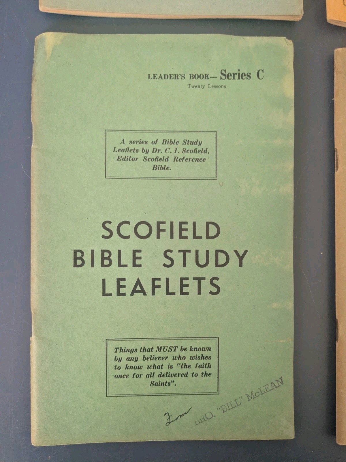 Scofield Bible Study Leaflets Leaders Book Series A, B, C, D, 1935