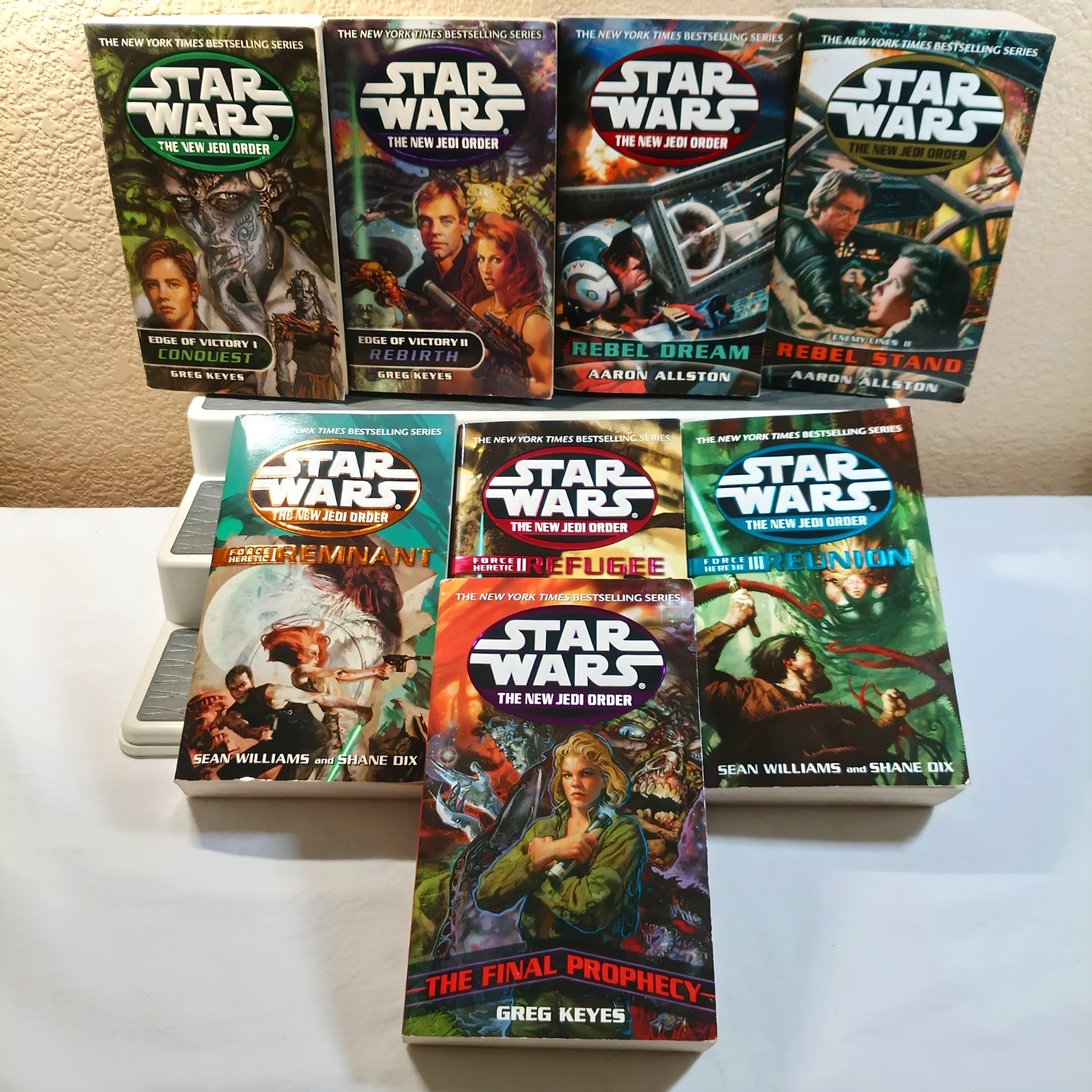 Lot of 9 Star Wars: The New Jedi Order Books; Paperback; Lucas Arts; Del Rey