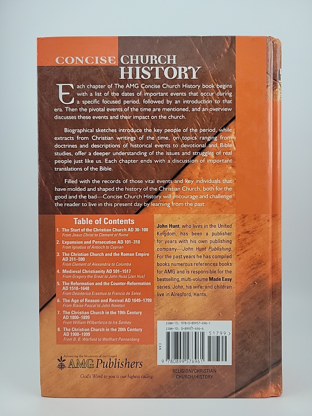 AMG Concise Church History By John Hunt (Hardcover)