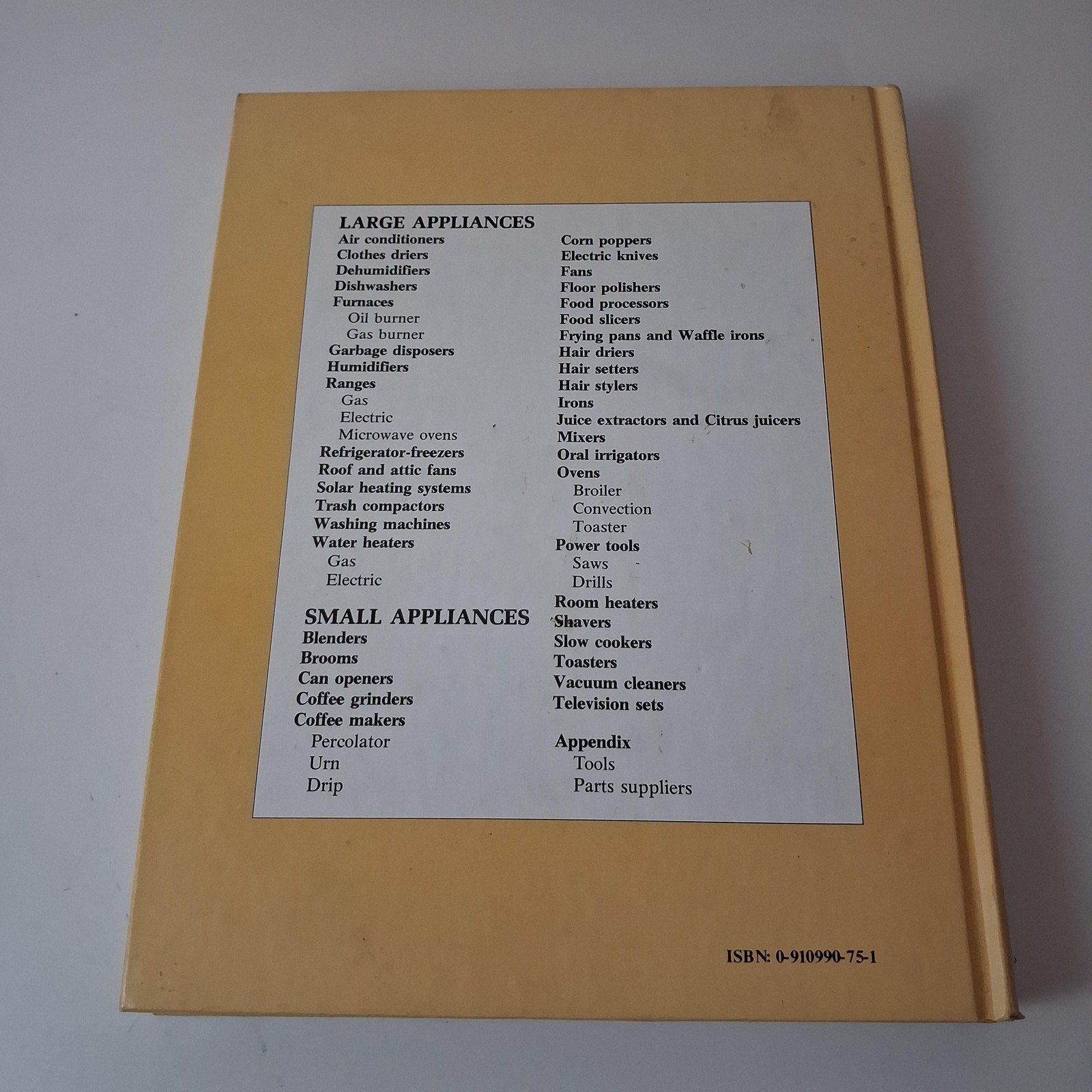 Vintage Popular Mechanics Home Appliance Repair Manual Hardcover 1981 DIY Guide