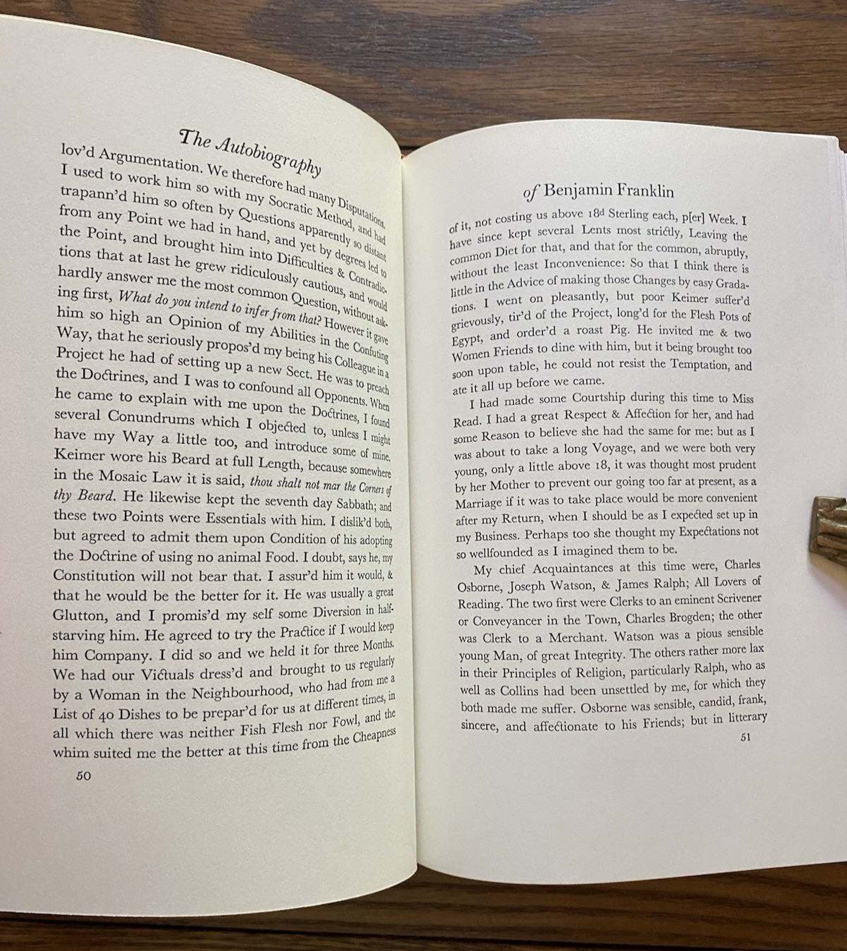 Autobiography of Benjamin Franklin 1951 from Manuscripts HC SC Sandglass Heritag