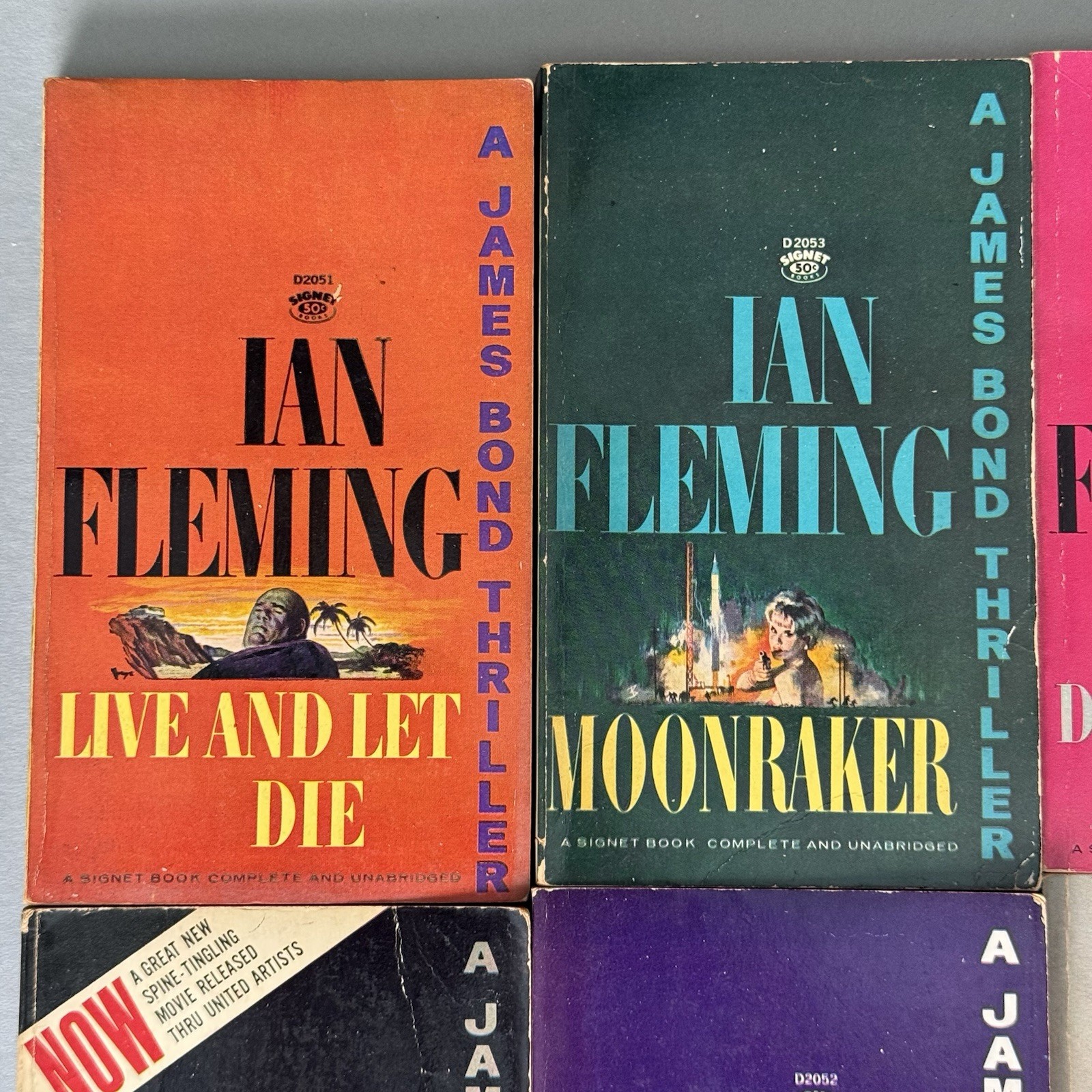 Vintage Ian Fleming James Bond Paperbacks 1960s – Lot of 12 Some 1st Ed. Nice!