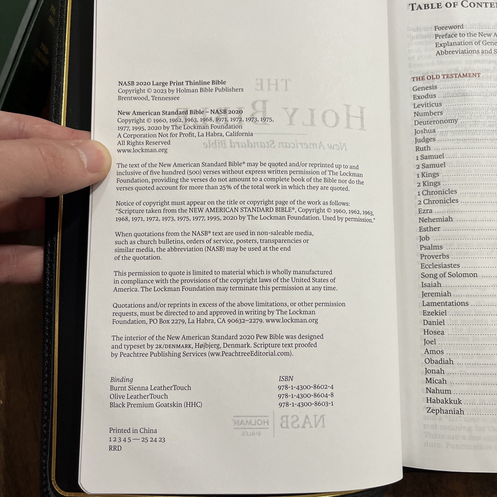 NASB Large Print Thinline Bible – NASB 2020 – Black Goatskin Genuine Leather