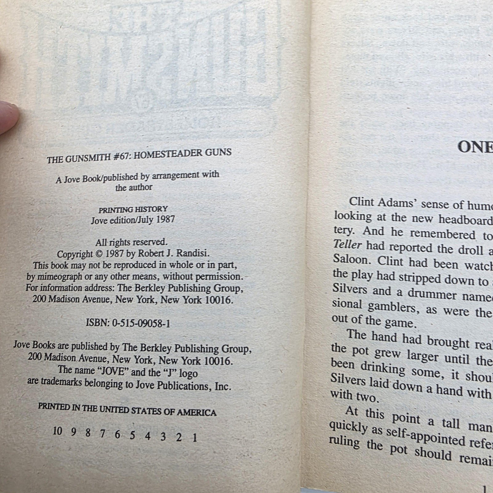 Vintage The Gunsmith 67 Homesteader Guns J.R. Roberts Jove PB Western 1987