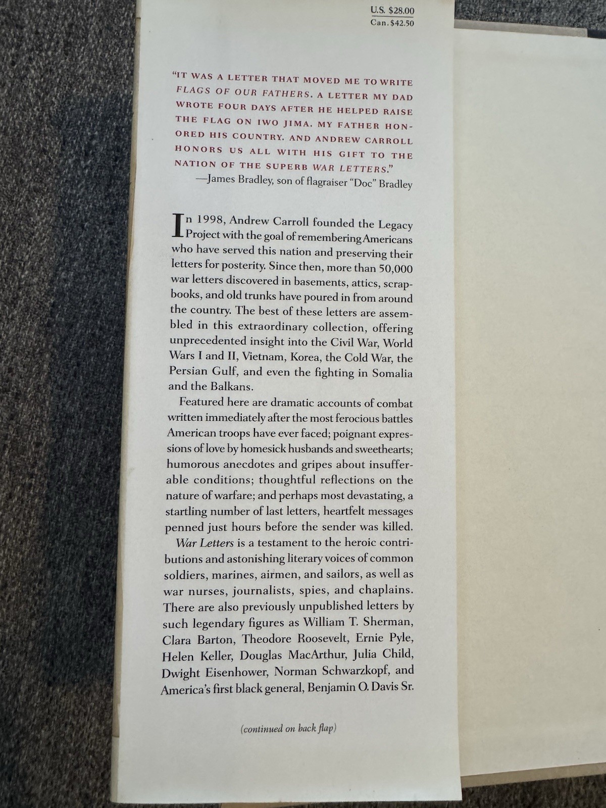 War Letters: Extraordinary Correspondence from American Wars by Andrew Carroll
