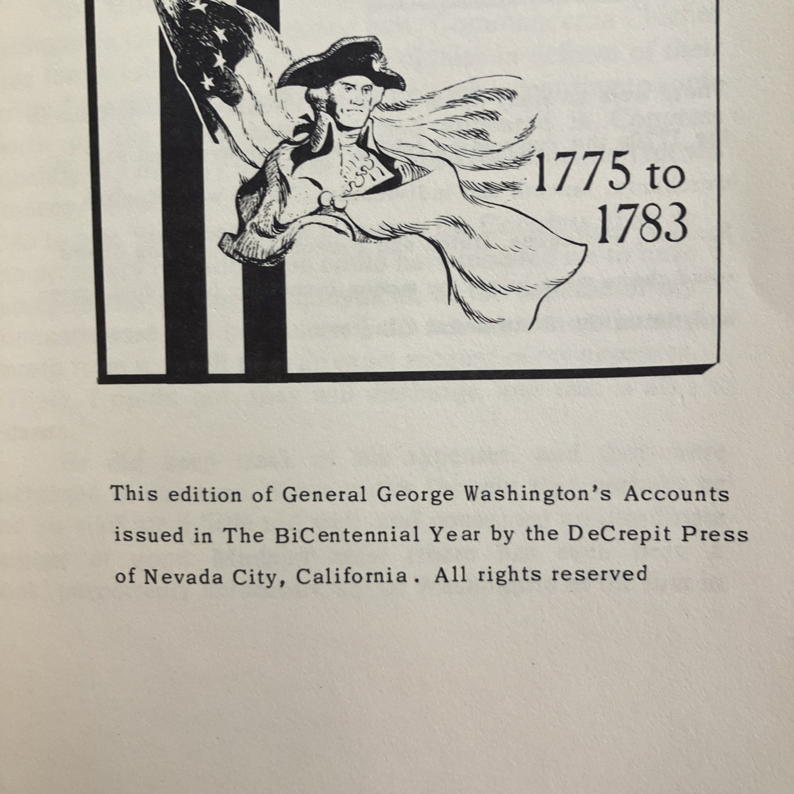 General Washington’s Account with United States 1775 1783 Handwriting DeCrepit