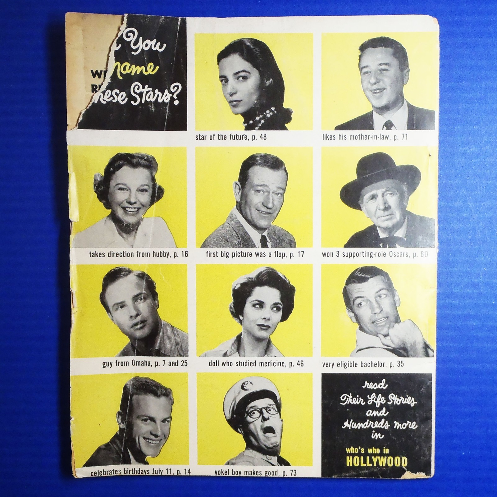 1956 WHO’S WHO IN HOLLYWOOD Souvenir Magazine • Princess Grace Cover _zp1