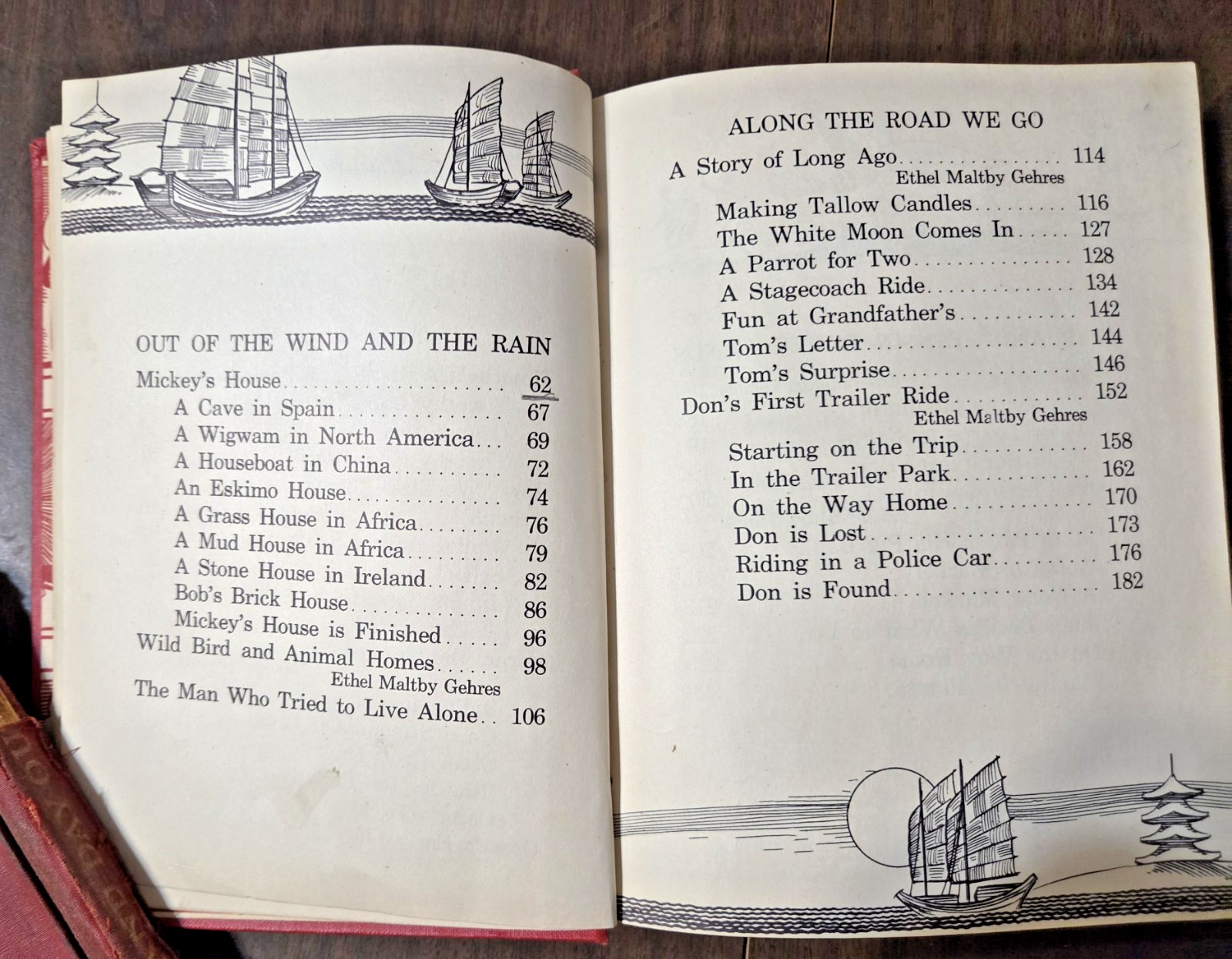 Antique early reader books Far Away Ports , Days in and Days out