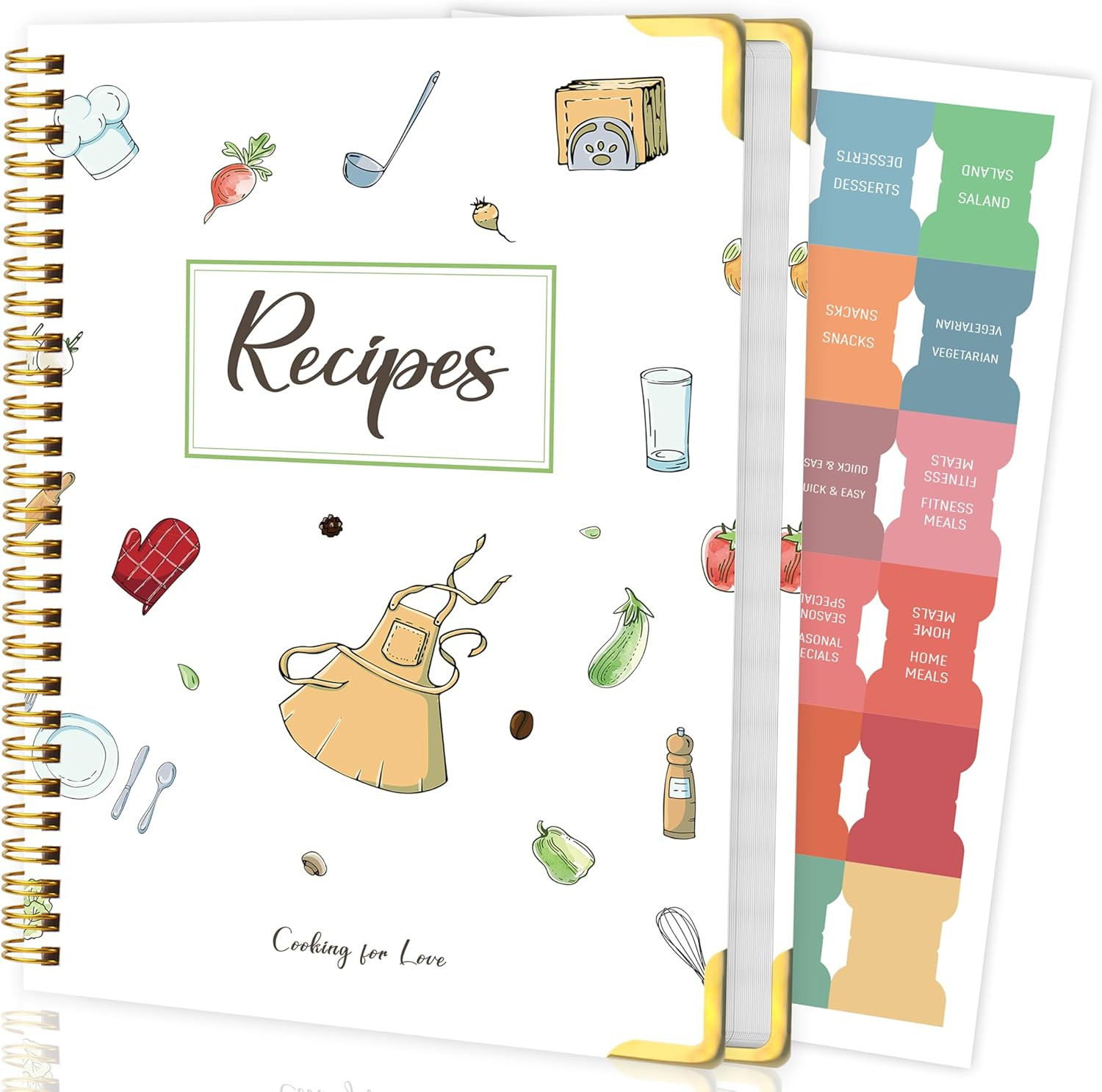 Recipe Book to Write in Your Own Recipes, Blank Cookbook with 175 Pages for Fami