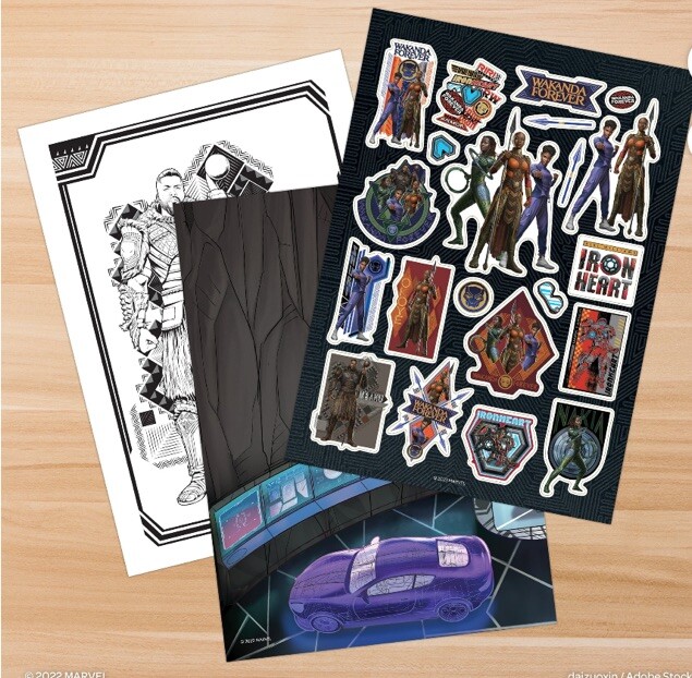 Marvel Black Panther Wakanda Forever Create a Scene Sticker Pad, 32 Pages,