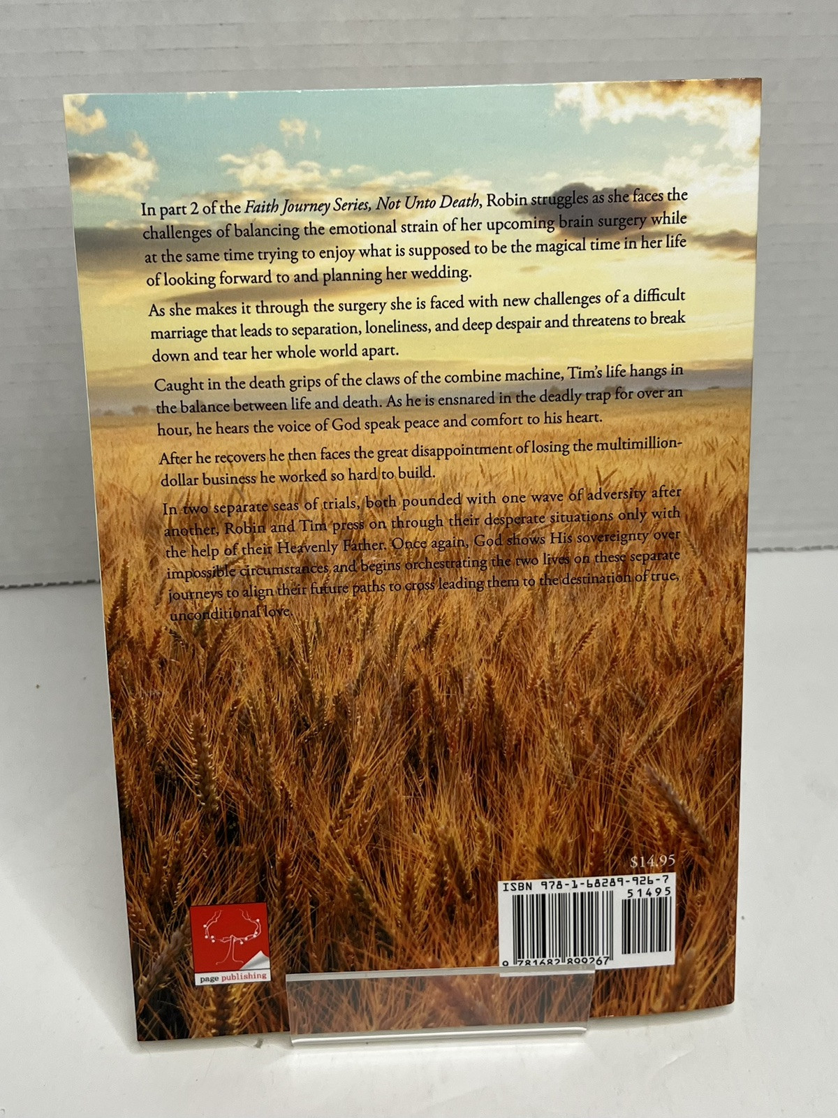 Not unto Death SIGNED by Robin D. Holstein Faith The Journey Series 2016 PB