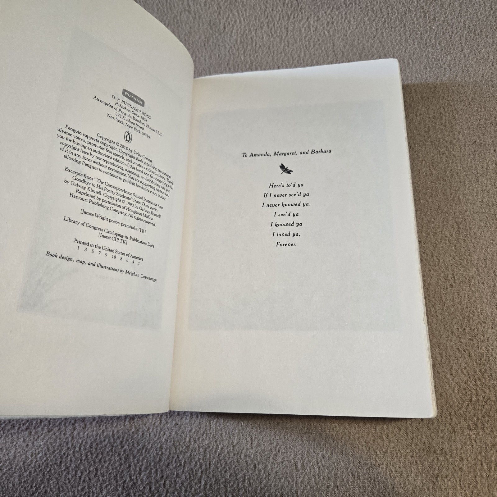 Where The Crawdads Sing, Delia Owens, Uncorrected Proof/ARC, 2018, Rare