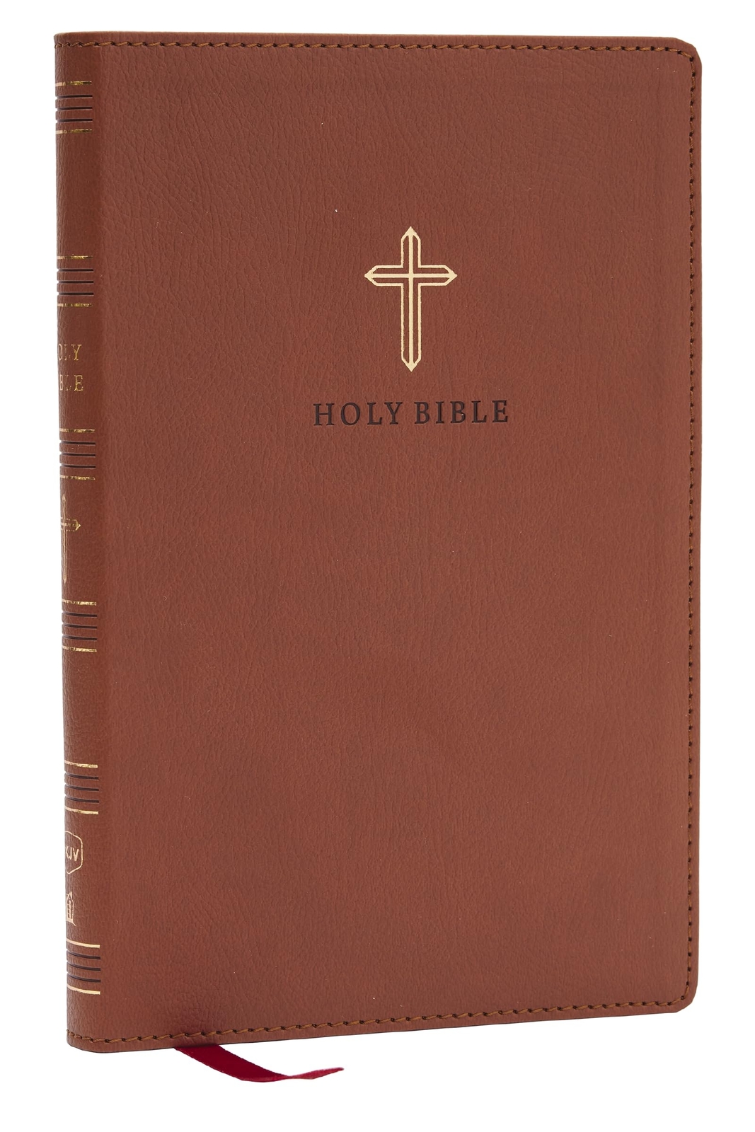 NKJV Holy Bible Ultra Thinline, Brown Leathersoft, Red Letter, Comfort Print – T